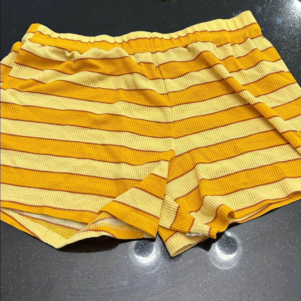 Art Class Yellow and Orange Striped Shorts